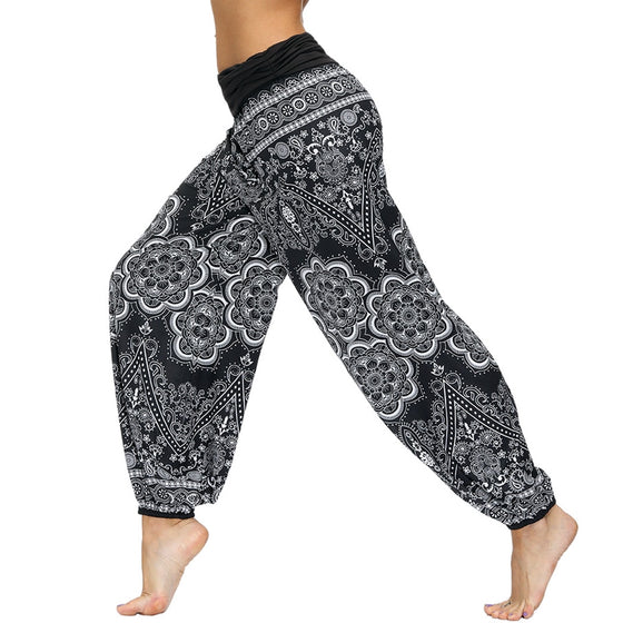 Sweatpants for Women Harem Pants Smocked Waist Yoga Boho Pants
