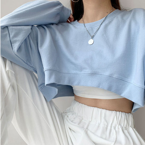 Boxy Cropped Yoga Sweatshirt