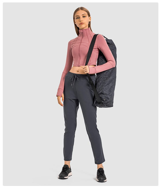 Cropped Zip-Up Yoga Jacket