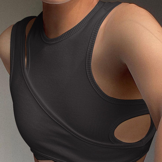 Bandage Asymmetrical Yoga Top